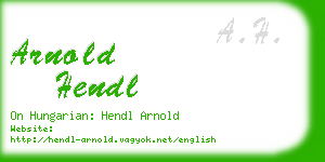 arnold hendl business card